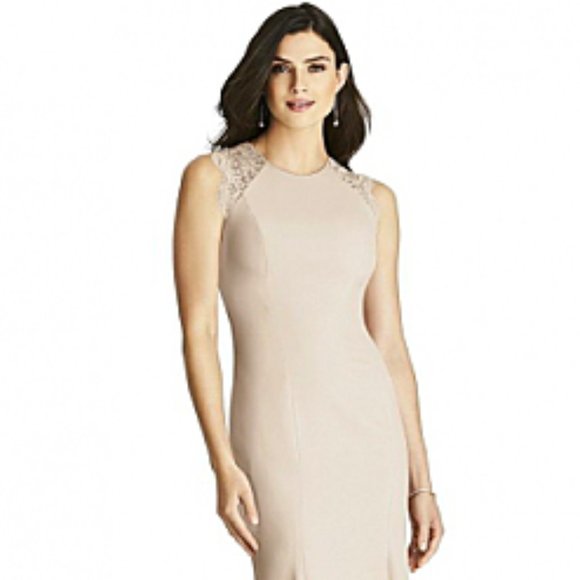 NEW Blush Pink Mother of the Bride/Groom Formal Long Dress Bridesmaid, Lace Back - Picture 2 of 13